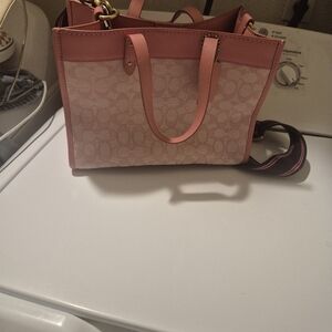 Coach Field Tote 30 In the Color Pink Taffy